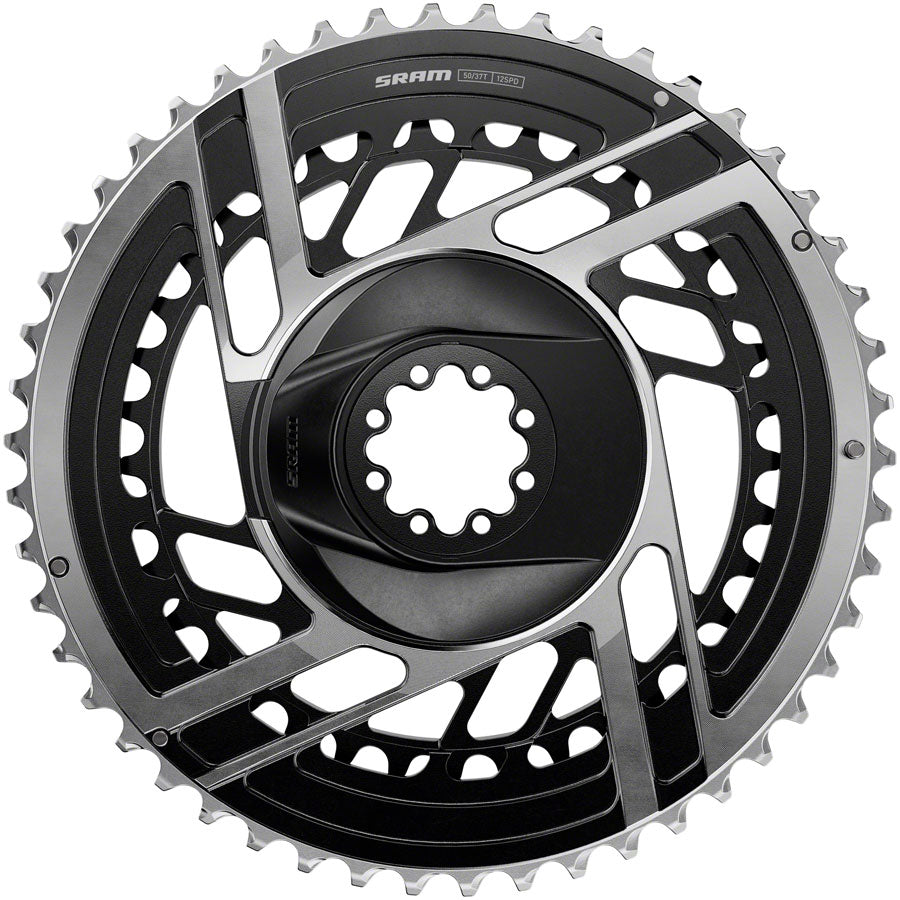 SRAM RED 2x Chainring Kit - 50/37t 2x12-Speed 8-Bolt Direct Mount BLK/Silver E1