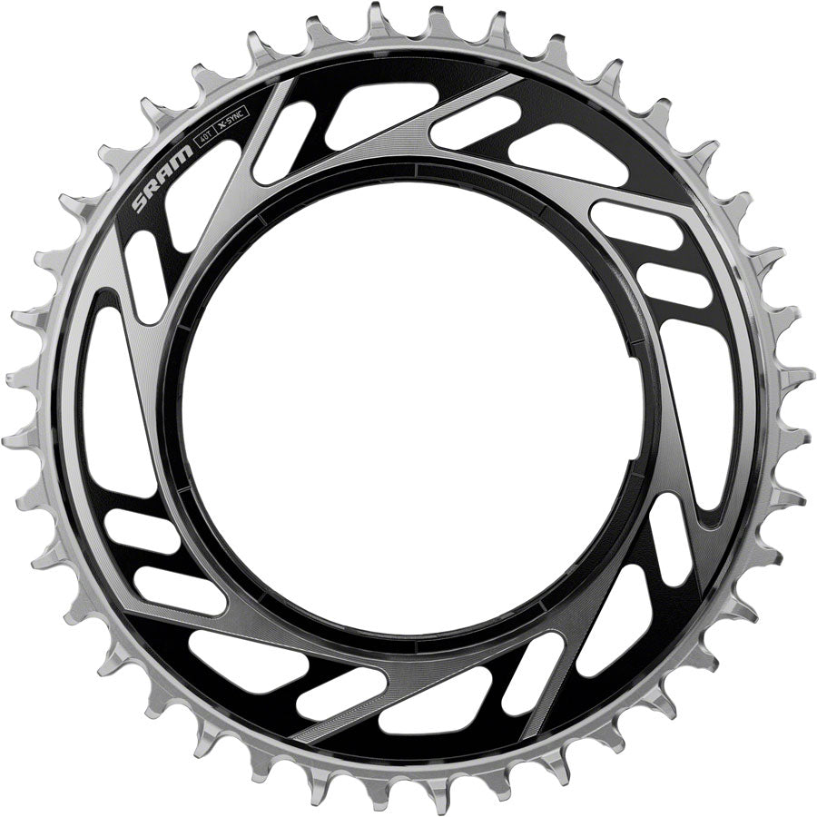 SRAM RED XPLR X-Sync Thread Mount Chainring - 40t 12/13-Speed Thread Mount For RED XPLR AXS PM Spider 6.5mm Offset BLK/Silver E1