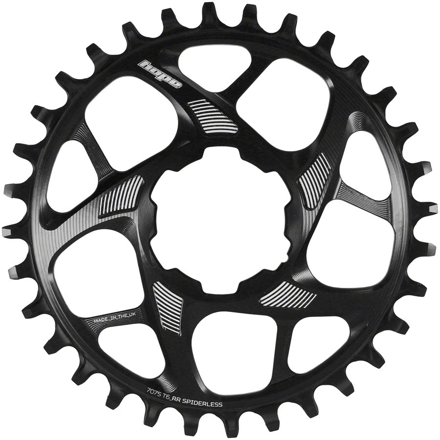 Hope Spiderless Retainer Chainring - 30t Hope Direct Mount R22 Black