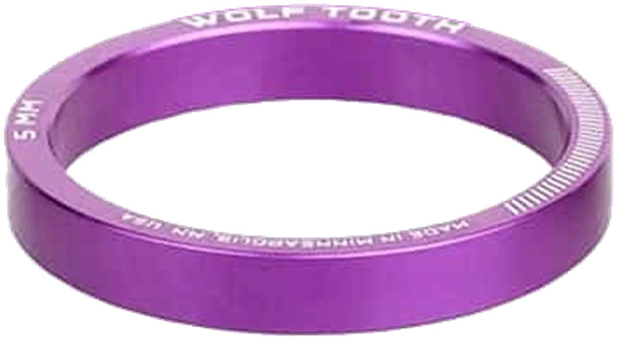 Wolf Tooth Precision Headset Stack Spacer - 5mm Ultraviolet Purple 1 pc.