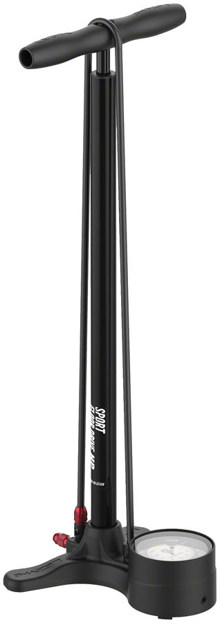 Lezyne Sport Floor Drive Floor Pump - 3.5" Gauge - ABS Pro Head 220psi Flat BLK