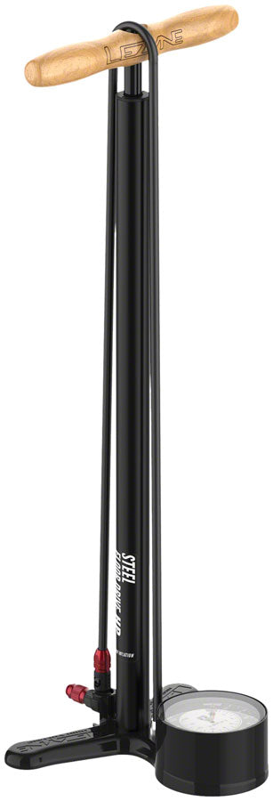 Lezyne Steel Floor Drive Floor Pump with 3.5" Gauge ABS Pro Head Flat Black