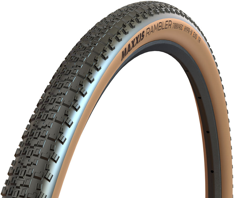 Maxxis Rambler Tire - 700 x 45 Tubeless Folding Black/Tan HYPR-X EXO