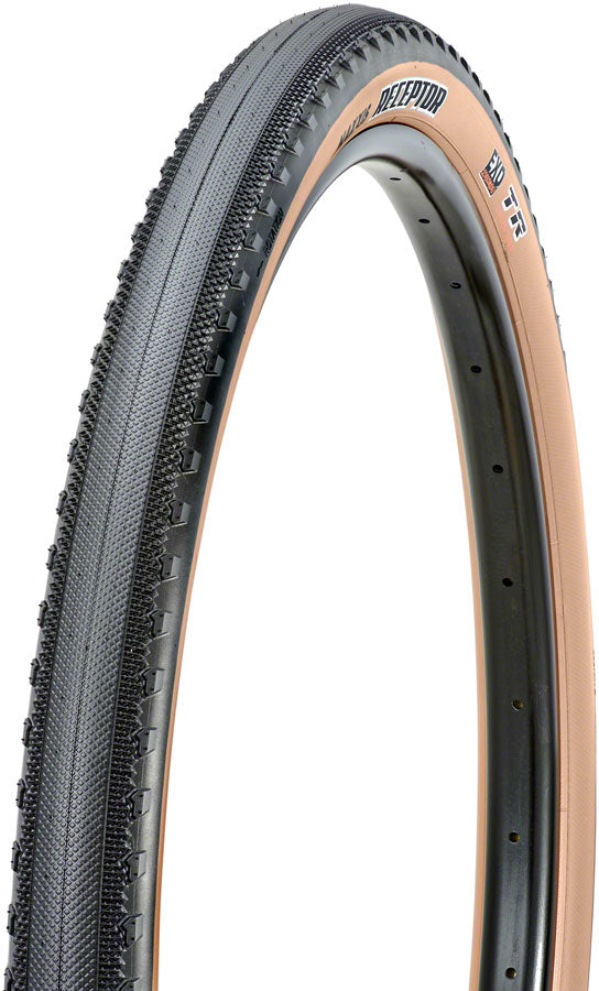 Maxxis Receptor Tire - 700 x 40 Tubeless Folding Black/Dark Tan Dual EXO