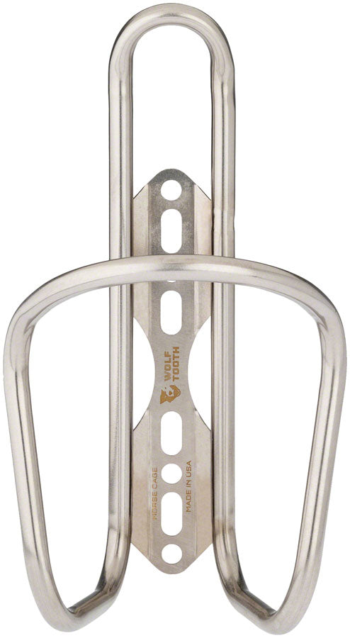 Wolf Tooth Morse Bottle Cage - Stainless Steel Silver