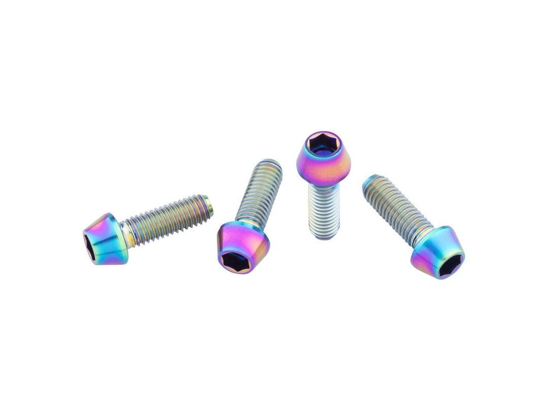 Fastener Wolf Tooth H2O Cage Titanium Oil Slick 4 Pack