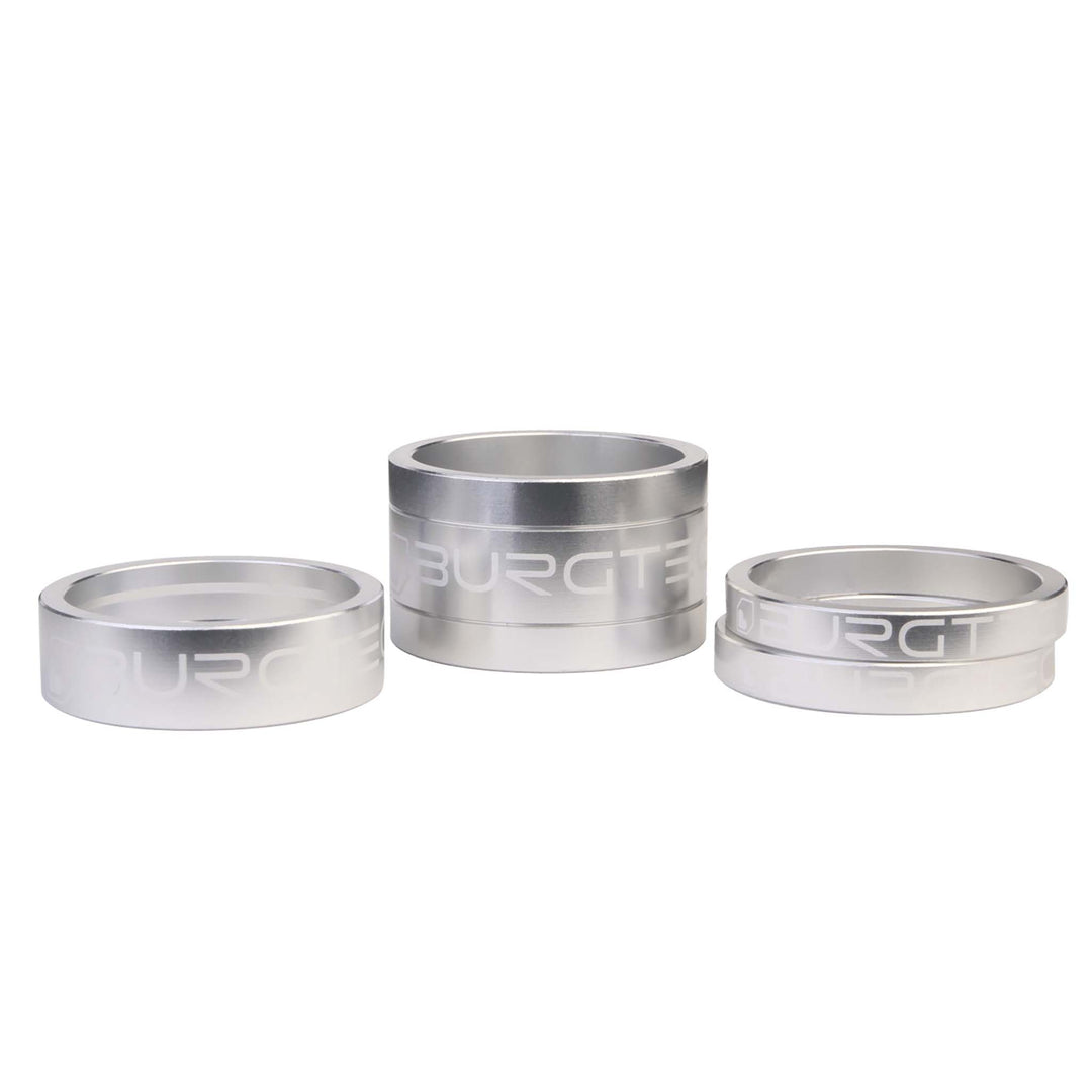 Burgtec Stem Spacer Kit Rhodium Silver 4/Count