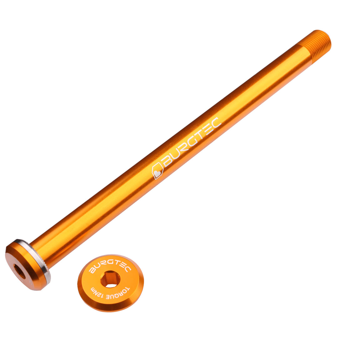 Burgtec Santa Cruz Rear Axle 12x168.5mm Iron Bro Orange