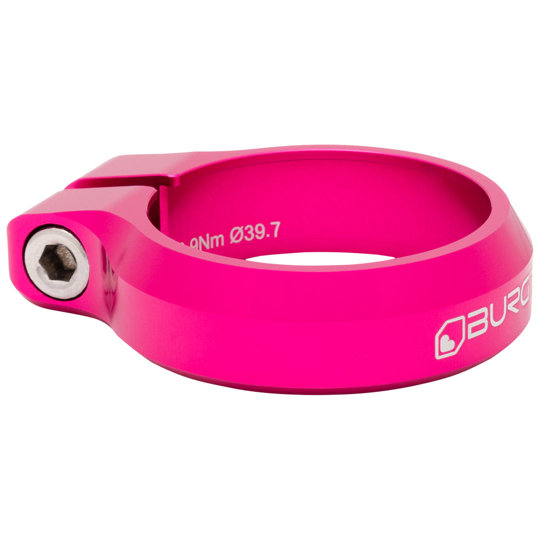 Burgtec Seat Clamp 39.7mm Toxic Barbie Pink