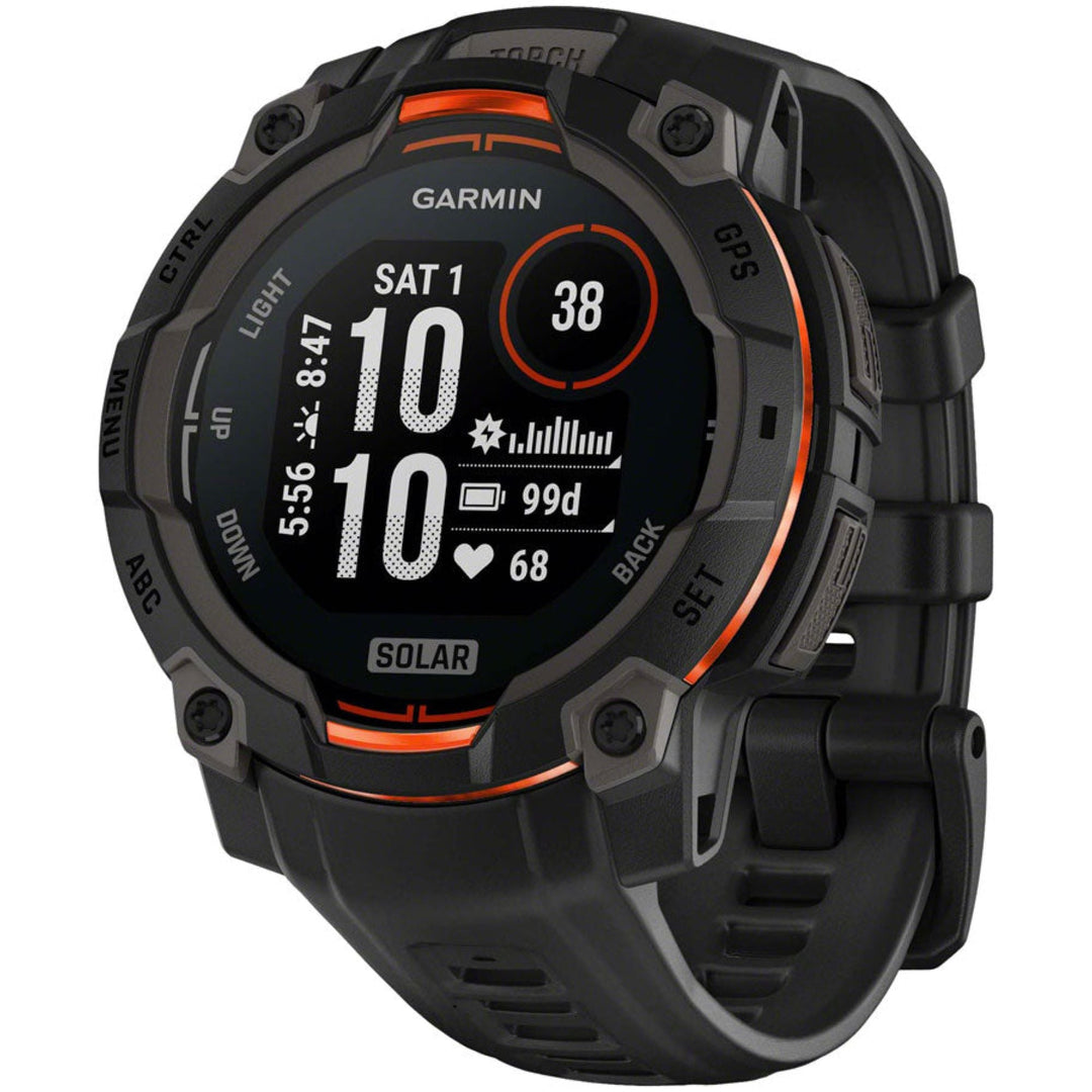 Garmin Instinct 3 GPS Smartwatch - 45mm Solar Black/Black