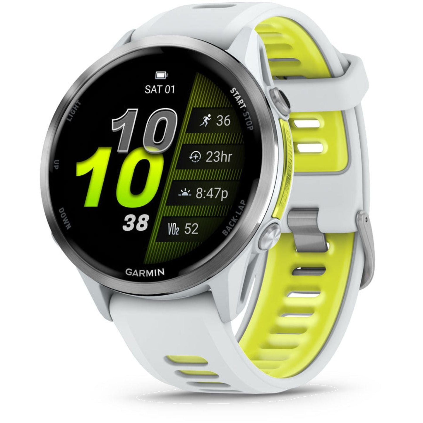 Garmin Forerunner 970 SmartWatch - Whitestone/Amp Yellow