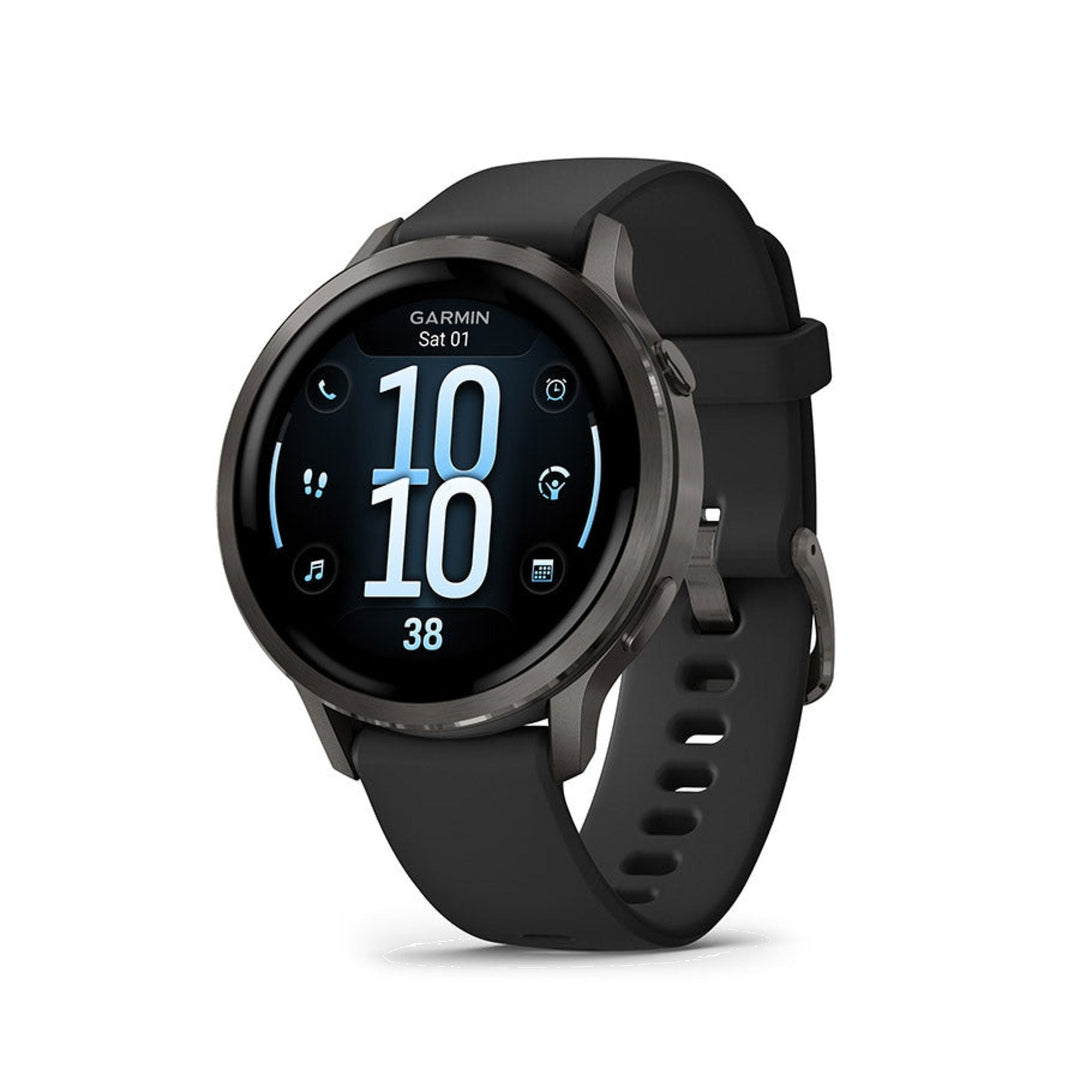 Garmin Venu 4 41mm Watch Watch Color: Slate Wristband: Black - Silicone