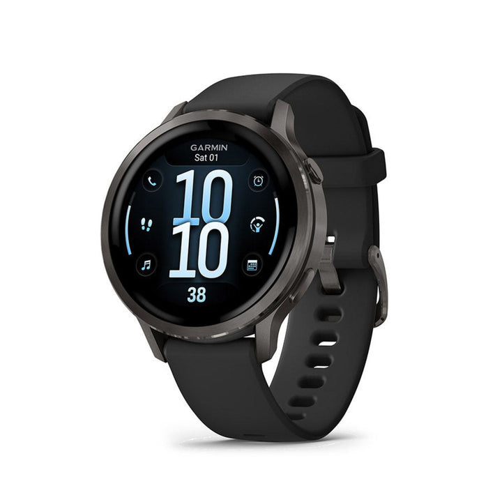 Garmin Venu 4 41mm Watch Watch Color: Slate Wristband: Black - Silicone