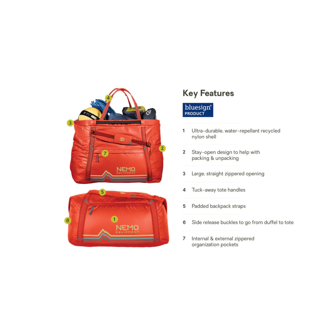 Nemo Double Haul 100L Dual-Purpose Duffel & Tote