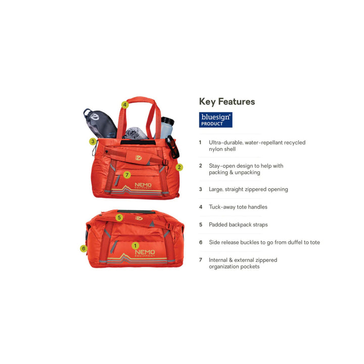 Nemo Double Haul 30L Dual-Purpose Duffel & Tote