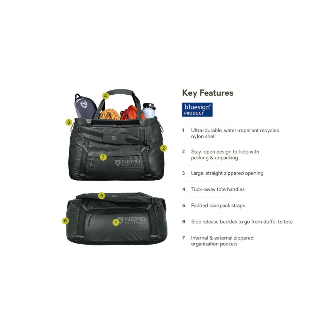 Nemo Double Haul 55L Dual-Purpose Duffel & Tote