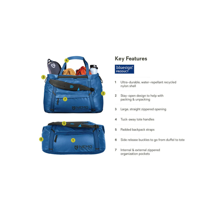 Nemo Double Haul 55L Dual-Purpose Duffel & Tote