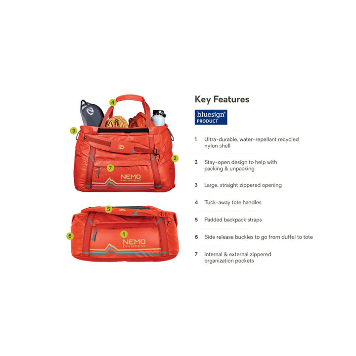 Nemo Double Haul 55L Dual-Purpose Duffel & Tote