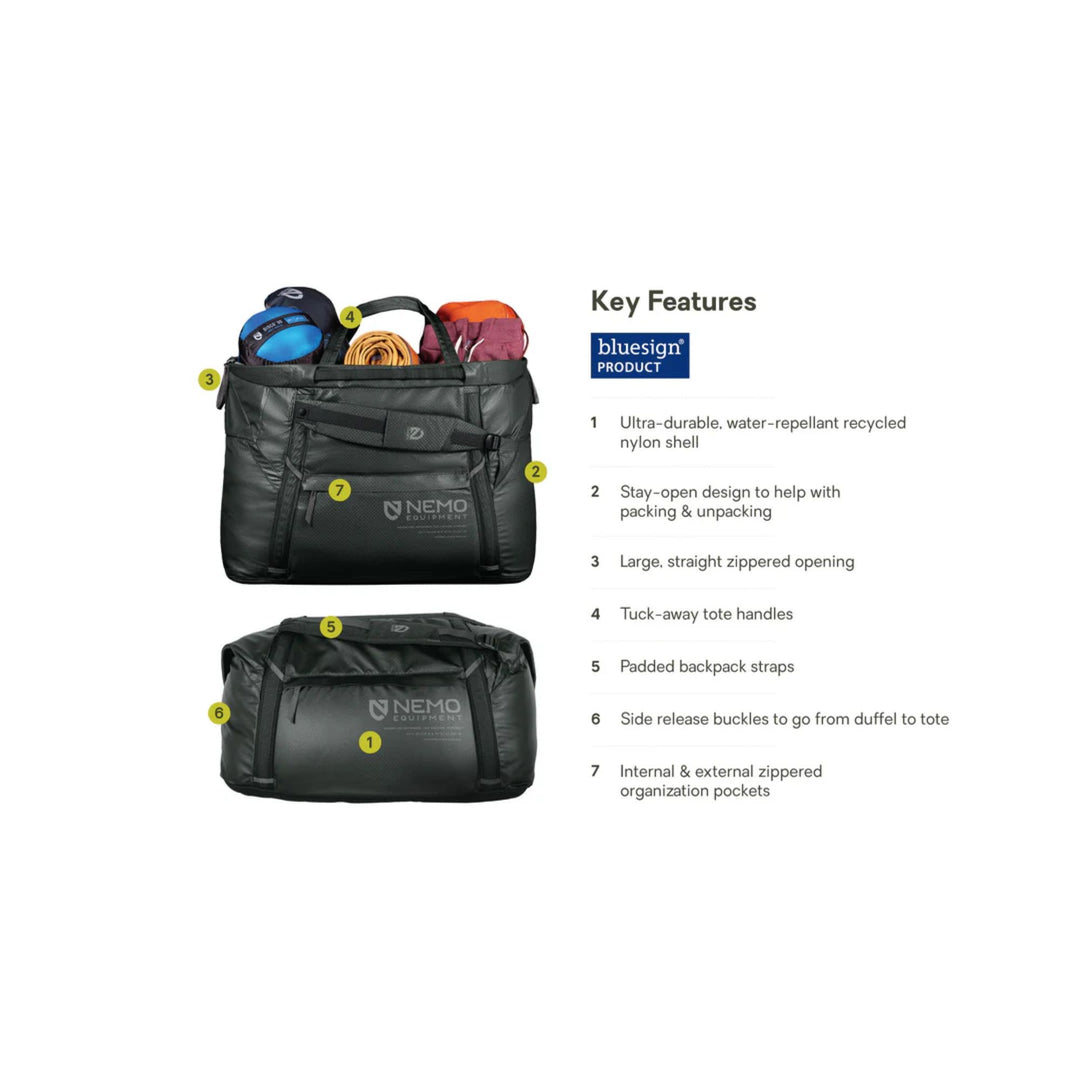 Nemo Double Haul 70L Dual-Purpose Duffel & Tote