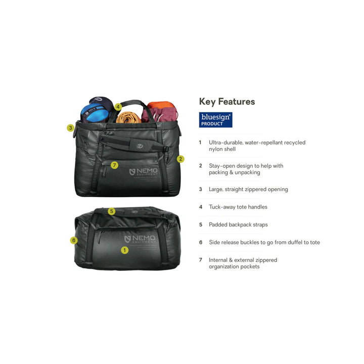 Nemo Double Haul 70L Dual-Purpose Duffel & Tote