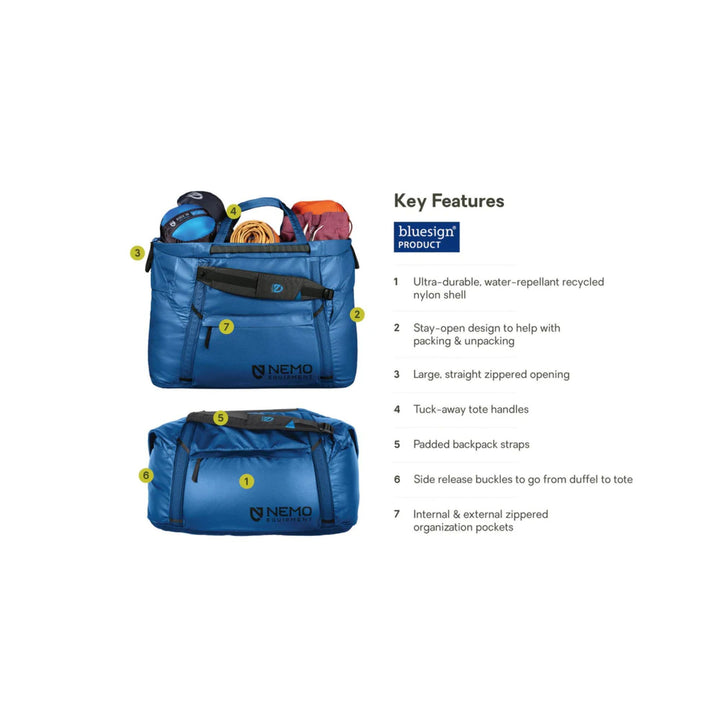 Nemo Double Haul 70L Dual-Purpose Duffel & Tote