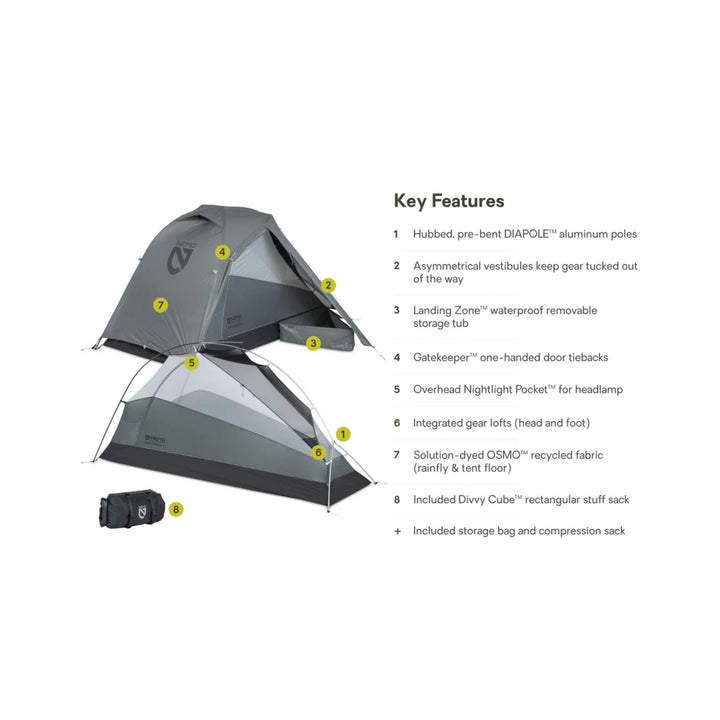 Nemo Dragonfly Bikepack OSMO Ultralight Backpacking 1p Tent