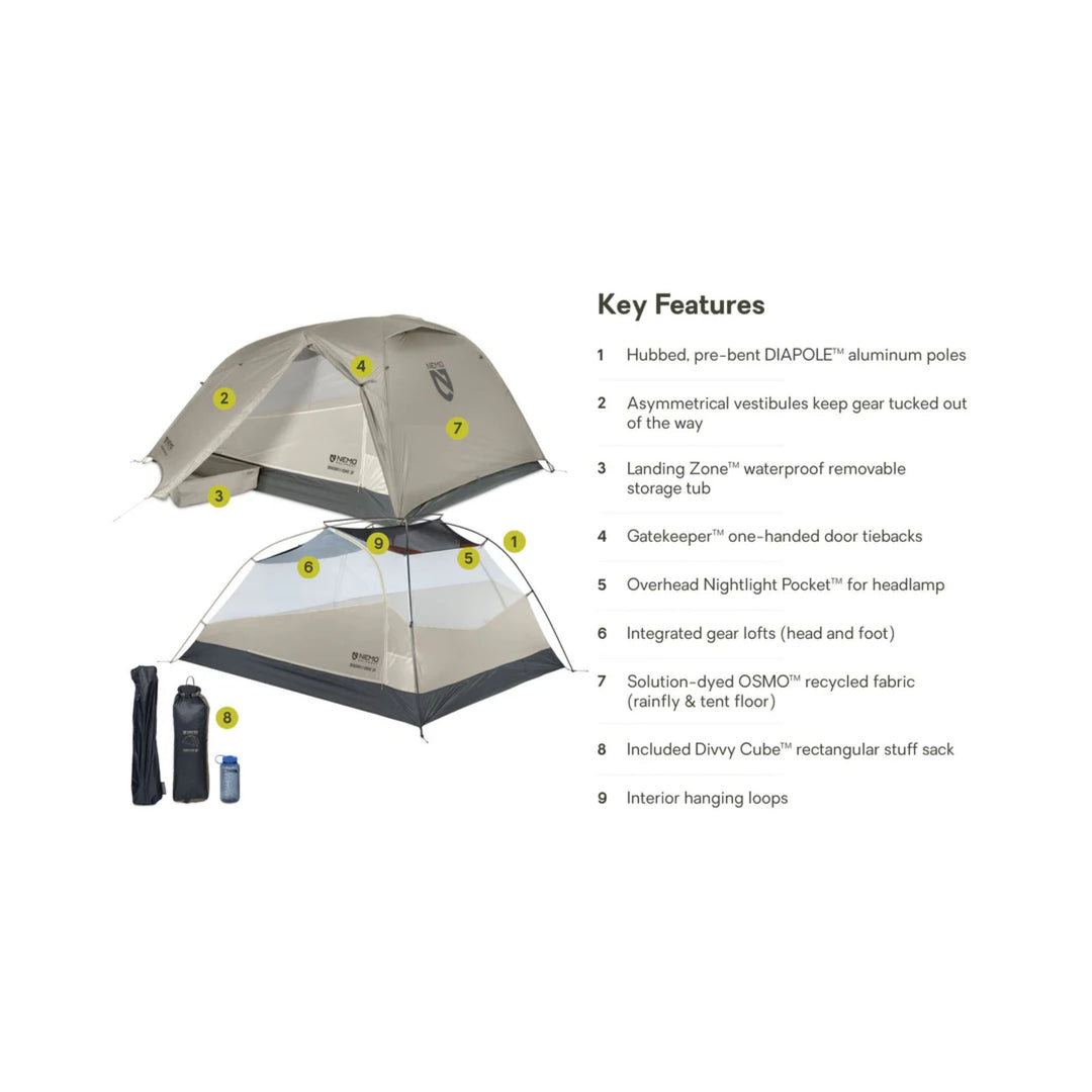 Nemo Dragonfly OSMO Ultralight Backpacking 3p Tent