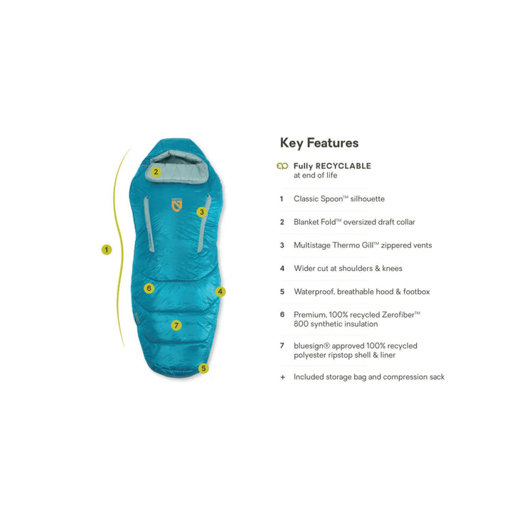 Nemo Women's Forte Endless 35° Promise Synthetic Sleeping Bag