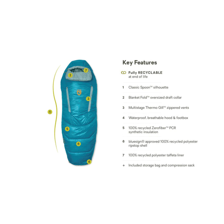 Nemo Women's Forte Endless 35° Promise Synthetic Sleeping Bag