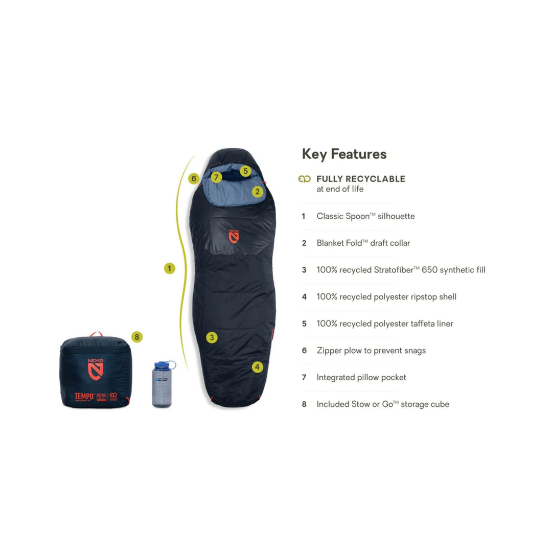 Nemo Men's Tempo Endless Promise 20° Synthetic Sleeping Bag