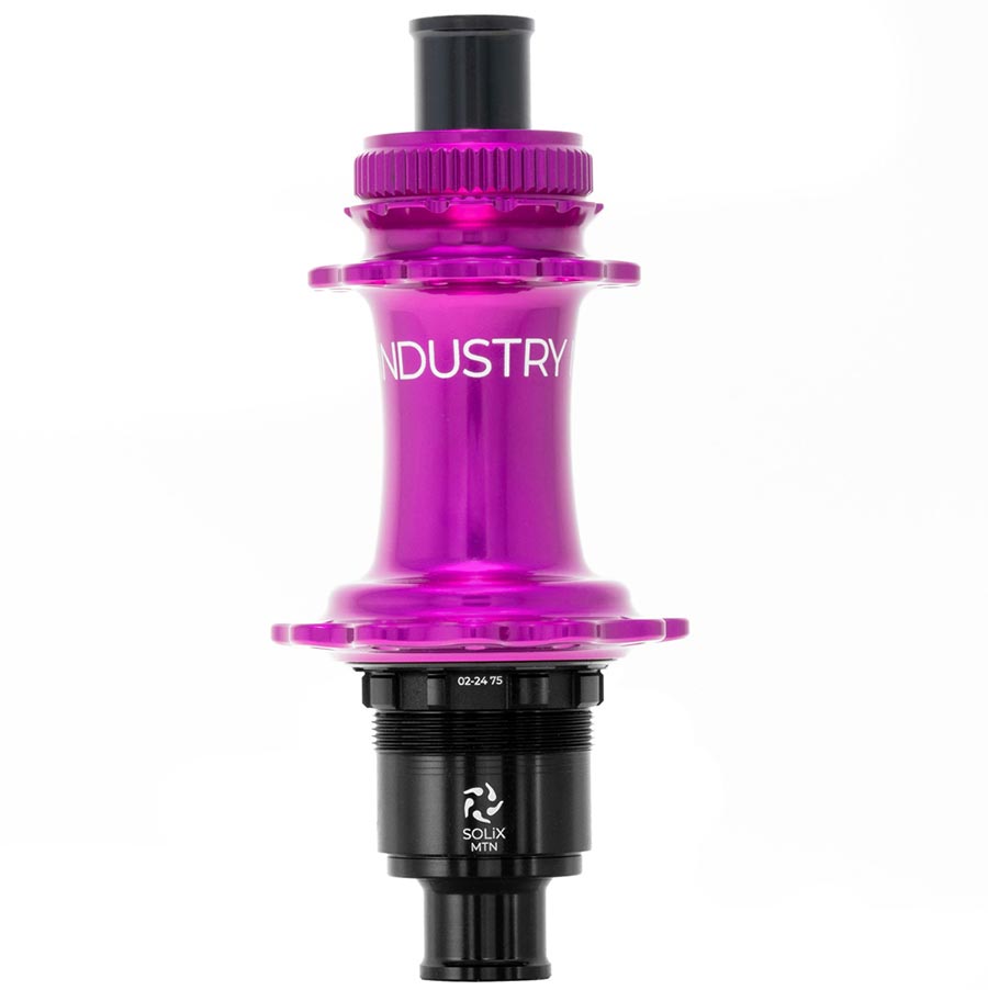 Industry Nine Solix M Classic Rear MS Disc Hub Rear 24H 12mm TA 148mm Shimano Micro Spline Purple