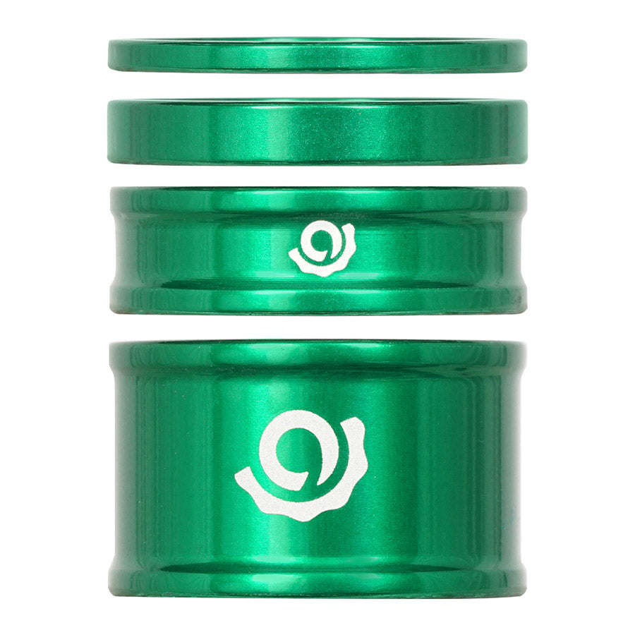 Industry Nine iRiX Headset Spacer Kit 1-1/8'' Height: 2.5mm/5mm/10mm/20mm Aluminum Green
