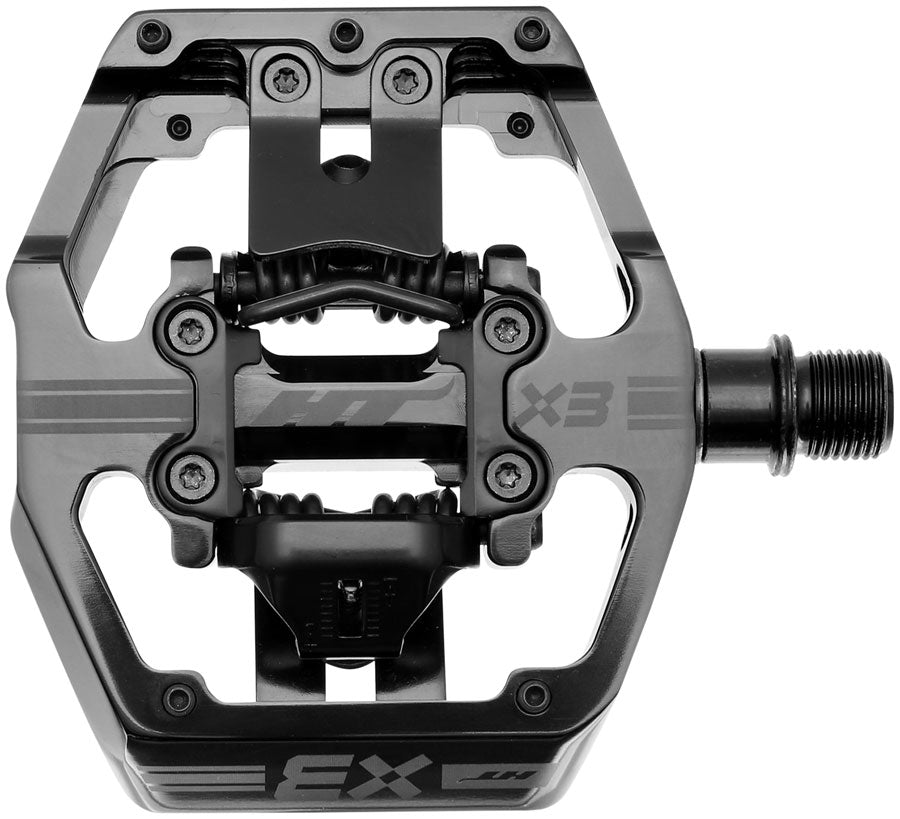 HT Components X3 Pedals - Dual Sided Clipless Platform Aluminum 9/16" Stealth BLK
