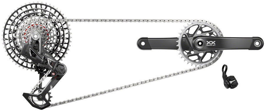 SRAM XX SL T-Type Eagle Transmission Groupset - 165mm Crank 34t Chainring AXS POD Controller 10-52t Cassette Rear Derailleur Chain