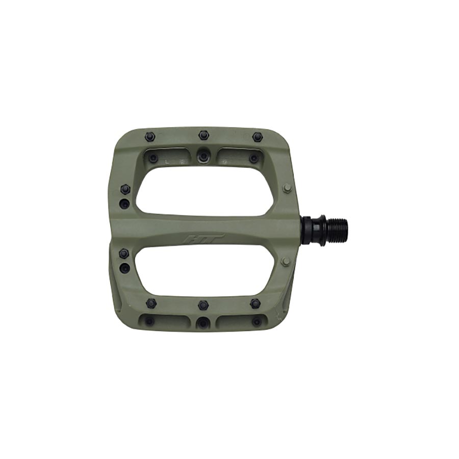 HT Components PA03A Nano P Platform Pedals Body: Nylon Spindle: Cr-Mo 9/16'' Green