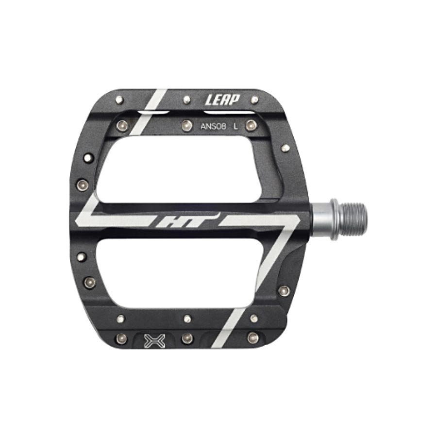 HT Components ANS08 Leap Platform Pedals Body: Aluminum Spindle: Cr-Mo 9/16'' Black Pair