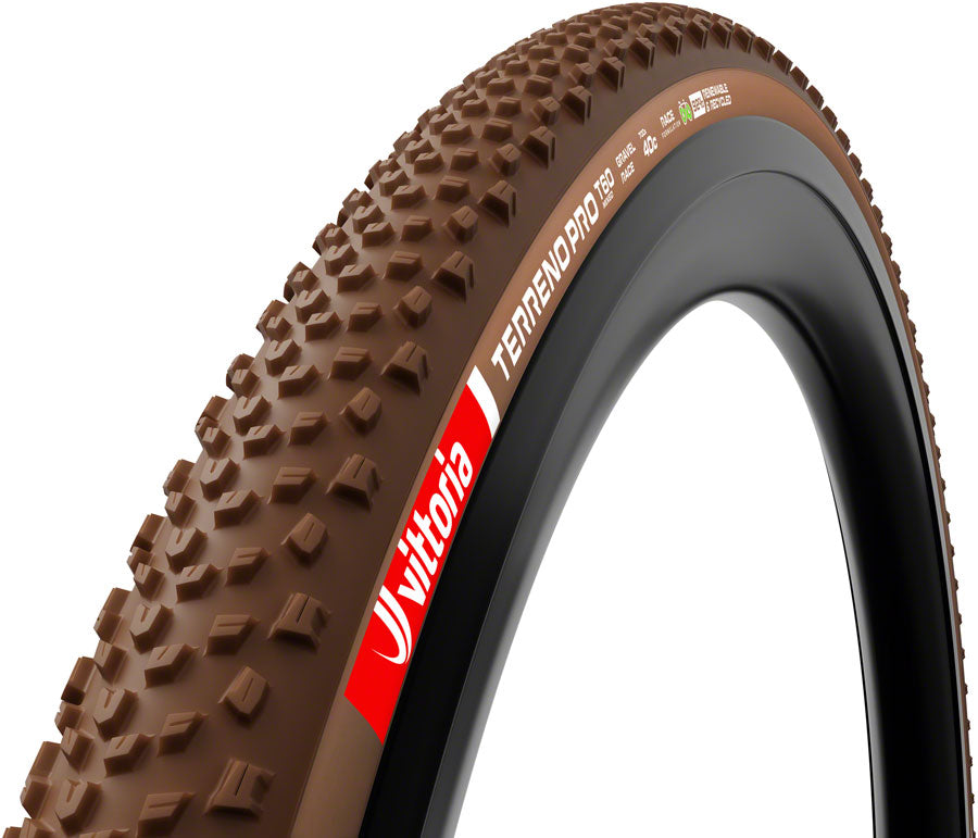 Vittoria Terreno Pro T60 Mixed Tire - 700 x 45 Tubeless Folding BLK/Brown Eco Gravel Race