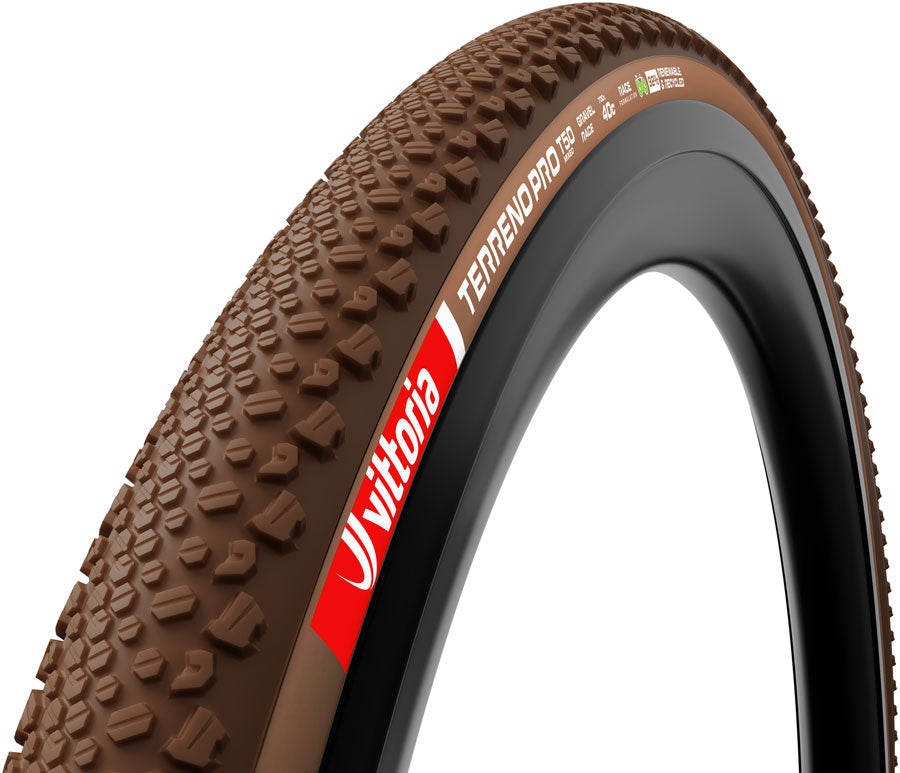 Vittoria Terreno Pro T50 Mixed Tire - 700 x 35 Tubeless Folding BLK/Brown Eco Gravel Race
