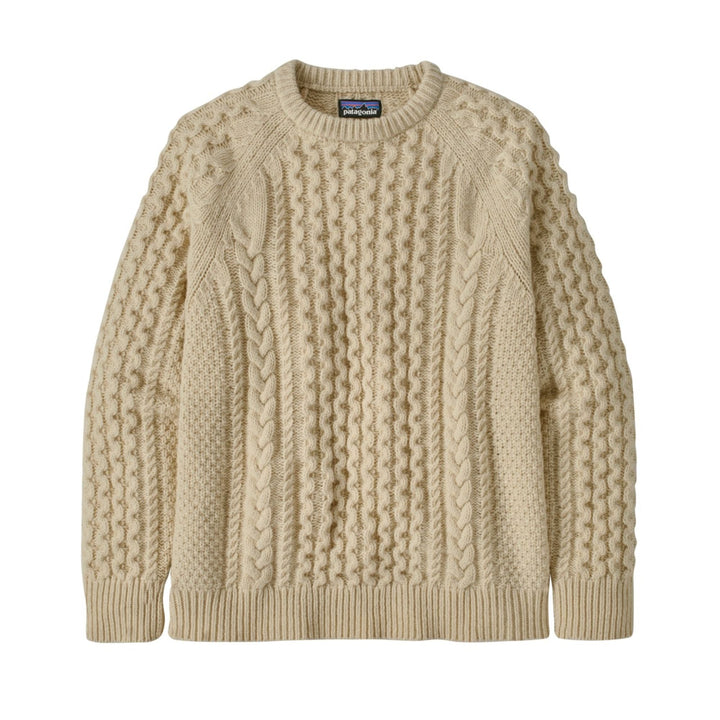 Patagonia Recycled Wool-Blend Cable Knit Crewneck Sweater