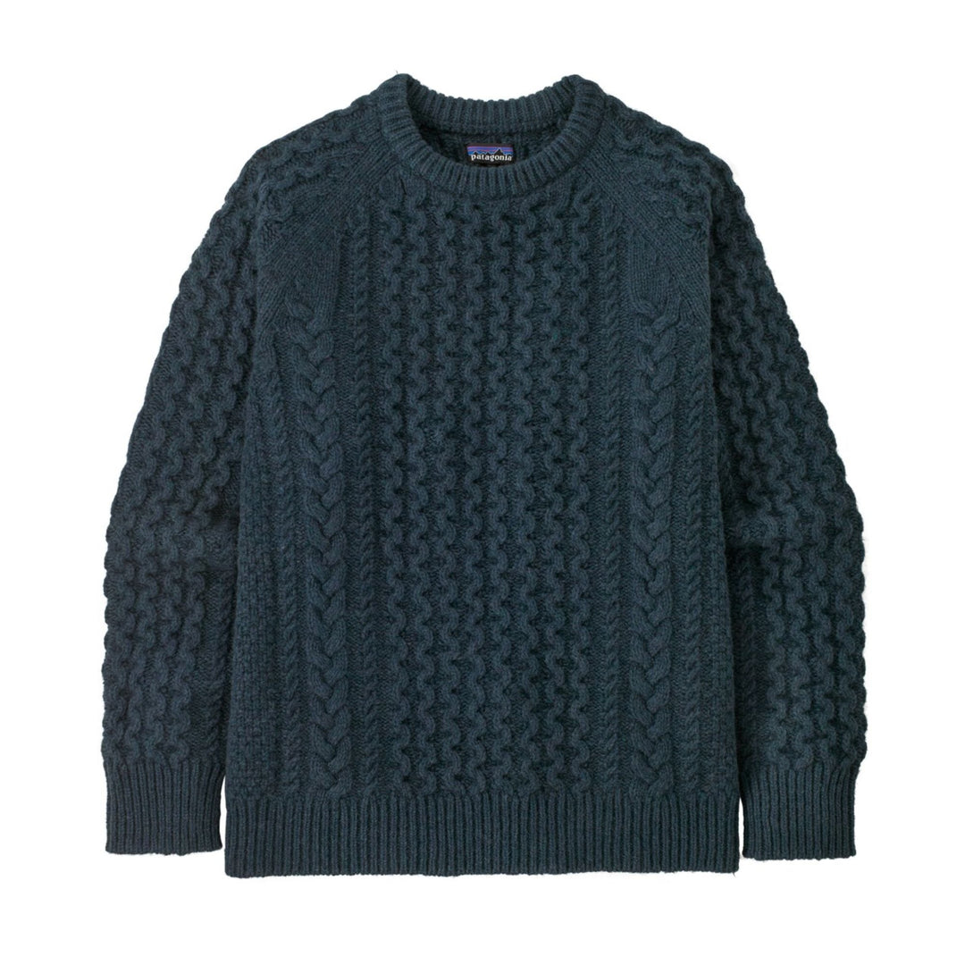 Patagonia Recycled Wool-Blend Cable Knit Crewneck Sweater
