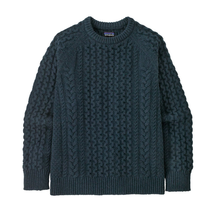Patagonia Recycled Wool-Blend Cable Knit Crewneck Sweater