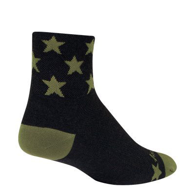 Sockguy Scout Wool Crew 3" Socks 9-13 Black