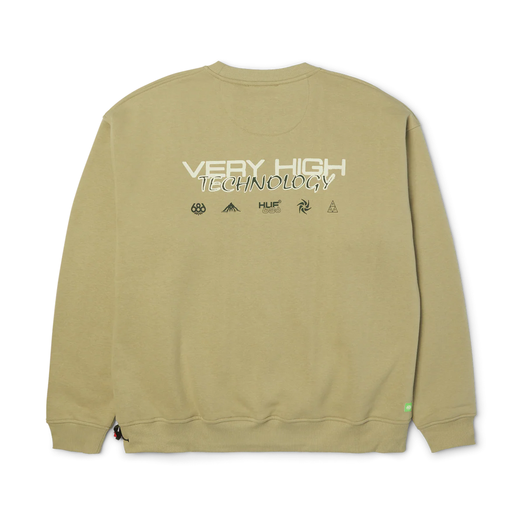 686 HUF PREMIUM HEAVYWEIGHT CREW SWEATSHIRT