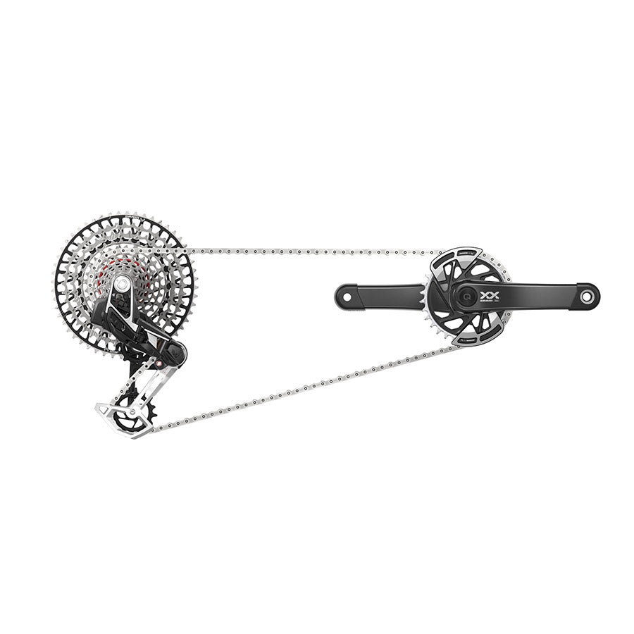 SRAM XX T-Type Eagle AXS Power Meter Groupset 175mm Blk