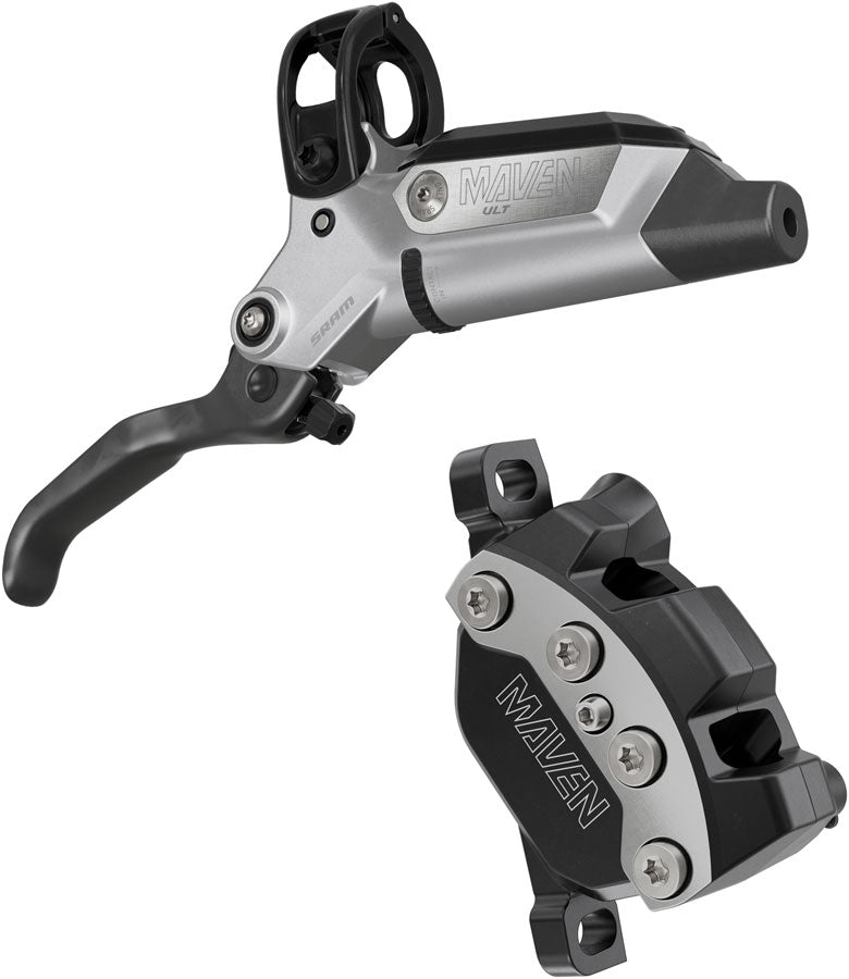 SRAM Maven Ultimate Disc Brake Lever - Front Rear Post Mount 4-Piston Carbon Lever Blade Ti Hardware Silver/BLK B1