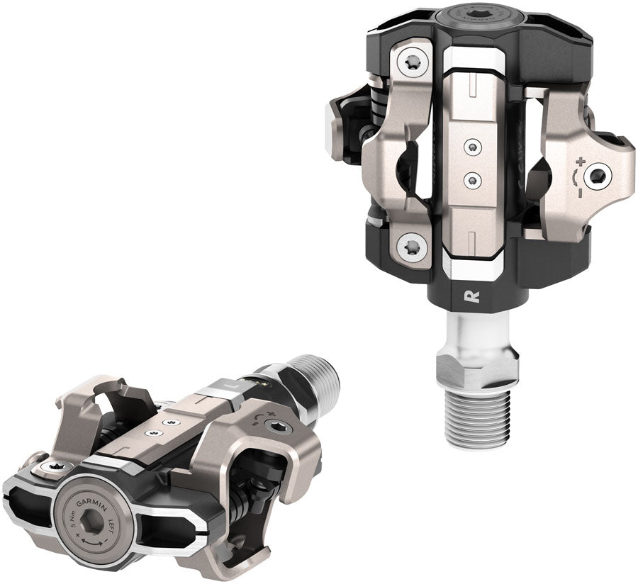 Garmin Rally XC110 Power Meter Pedals - Dual Sided Clipless Alloy 9/16" BLK Pair Single-Sensing Shimano SPD