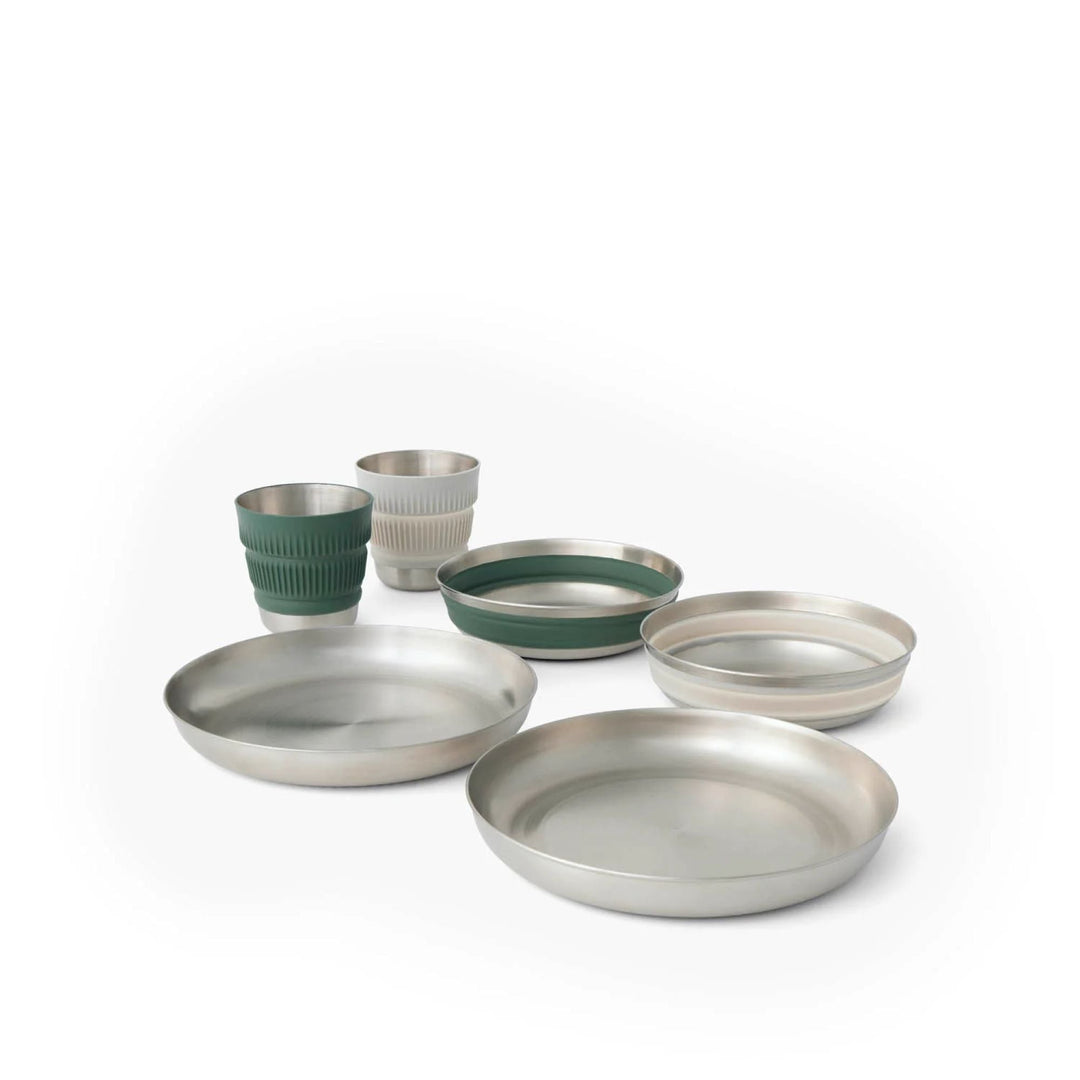 Sea to Summit Detour Stainless Steel Collapsible Dinnerware Set - [6 Piece]