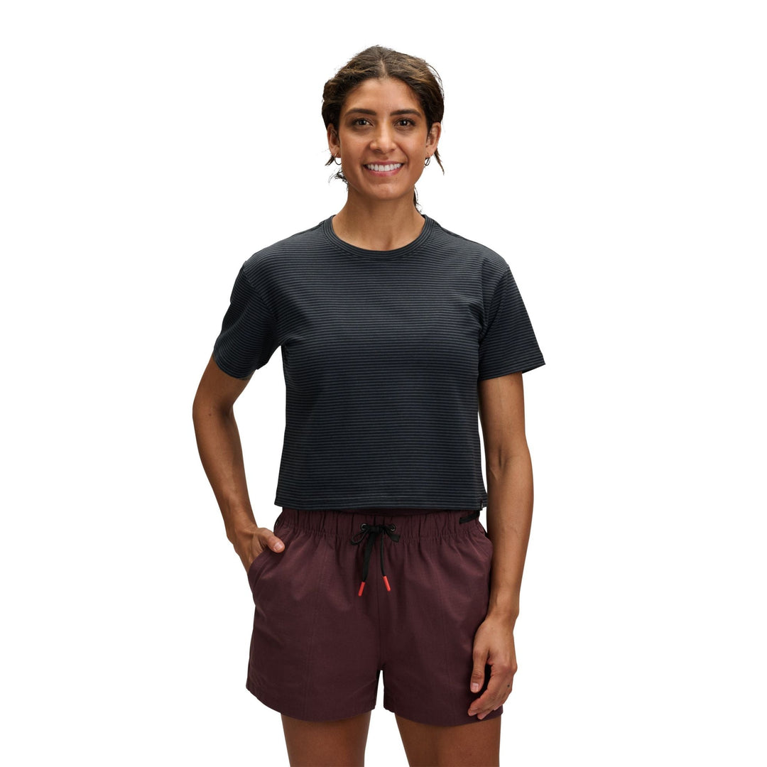 Black Diamond Women's BD Stripe Crop Short Sleeve Tee