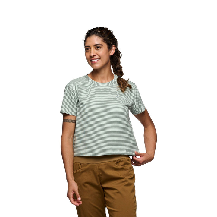 Black Diamond Women's BD Stripe Crop Short Sleeve Tee