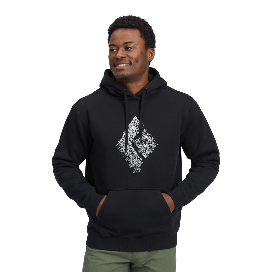 Black Diamond Men's Engineered Diamond Pullover Hoodie